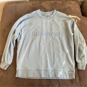 lululemon athletica Light Blue Crewneck Sweater